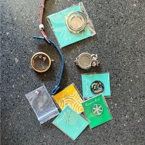 Origami Owl  Set - Gold, Silver, Blue Highlights